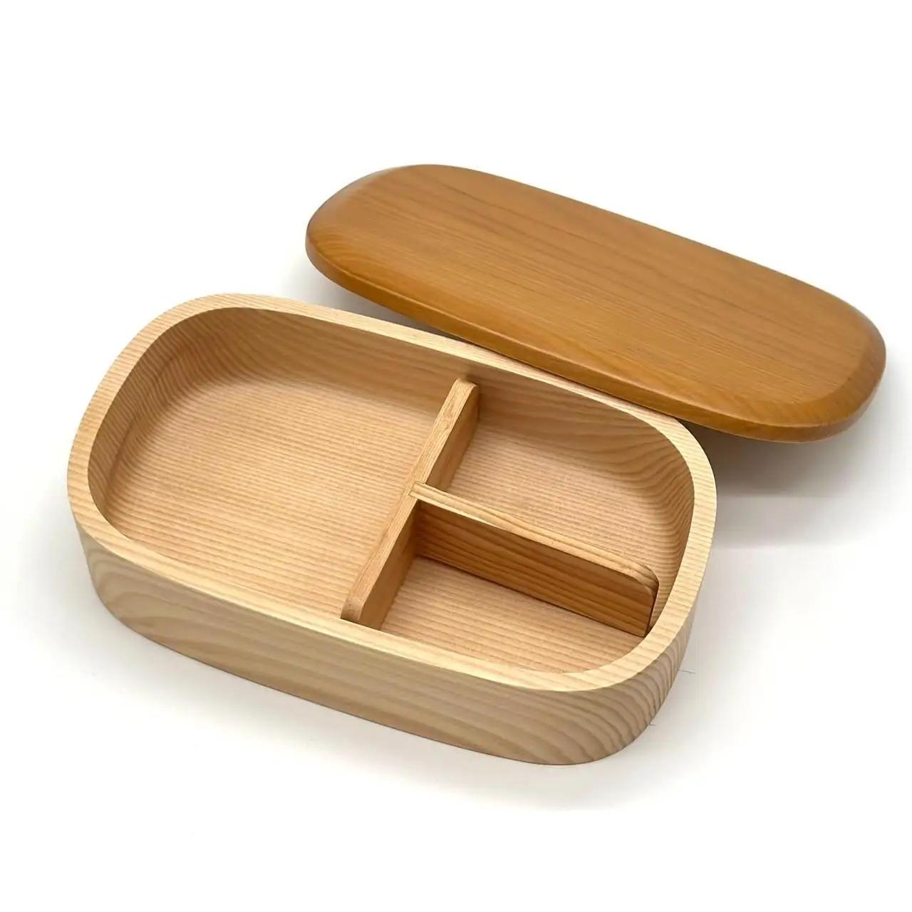 紀州塗り 食洗機対応 くりぬき弁当箱 ライトブラウン ランチボックス お弁当 かわいい 弁当女子 弁当男子