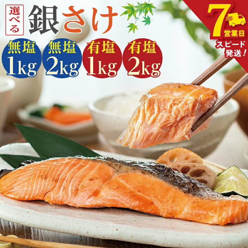 【ふるさと納税】 ＼ スピード発送 ／ 訳あり 骨取り 銀鮭 約1kg～約2kg 【 選べる 】有塩 ・ 無塩 鮭 塩銀鮭 わけあり銀鮭 銀さけ さけ 鮭 しゃけ サーモン 規格外 新鮮 お取り寄せ 塩焼き ふるさと納税 ふるさと納税鮭 送料無料 千葉県 銚子市 飯田商店 iidachoshi
