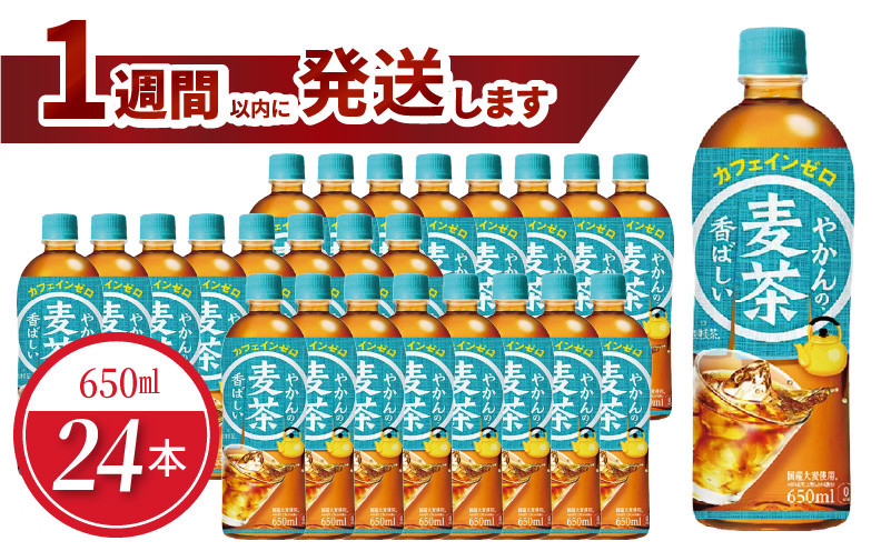 
やかんの麦茶 from 爽健美茶 PET 650ml（24本入）
