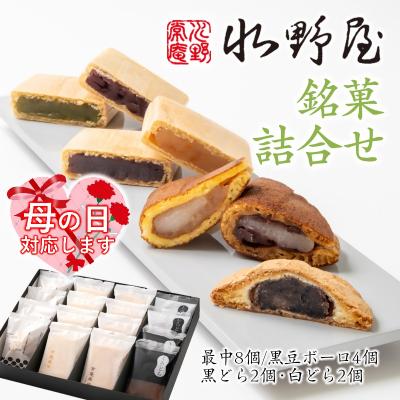 ふるさと納税 西都市 【母の日ギフト】和菓子『水野屋』銘菓詰合せ　(最中・どら焼き・ボーロ)[2737]