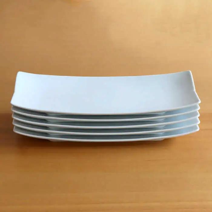 【白山陶器】【長方皿】長焼皿 白磁 5枚セット[TA150]