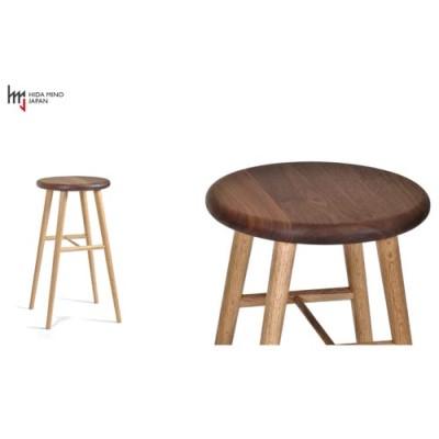 ふるさと納税 関市 ハイスツール/サイドテーブル【オーク+ウォルナット材】JCW73026X ONO+W |  | 01