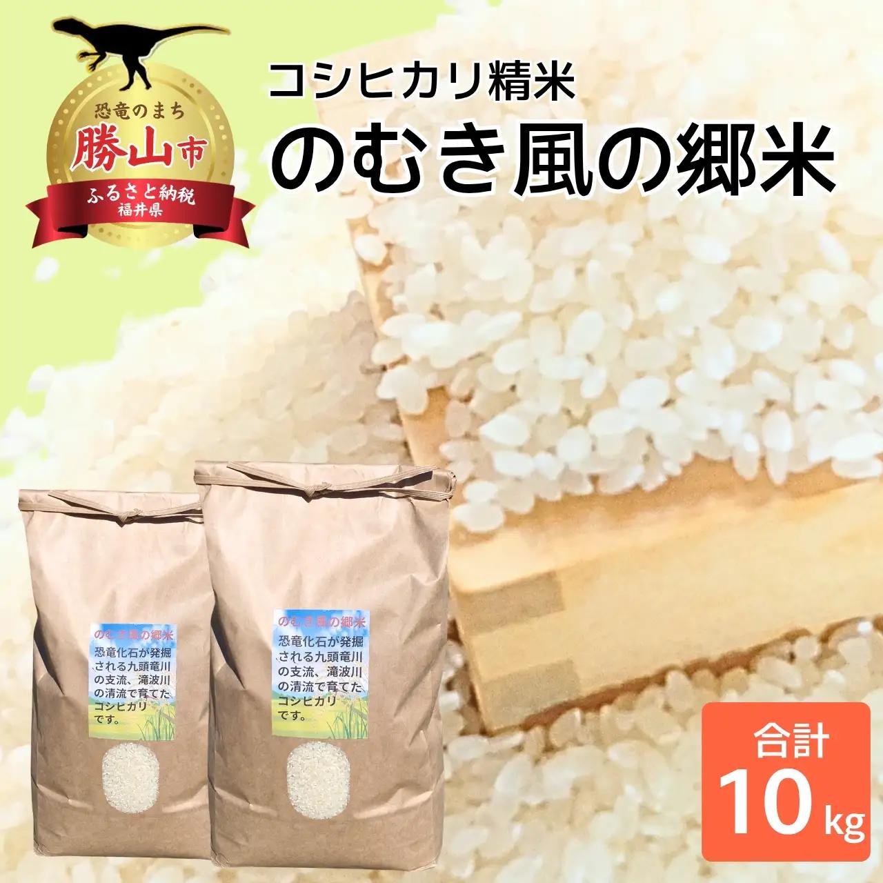 米 令和8年産 コシヒカリ 精米 のむき風の郷 5㎏×2袋  [B-024007]