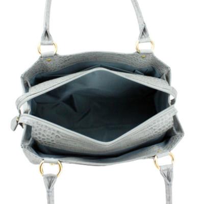 ふるさと納税 御代田町 【濱野皮革工藝のコッコビアンハンドバッグ】牛革を使用したハンドバッグです。(グレー) |  | 01