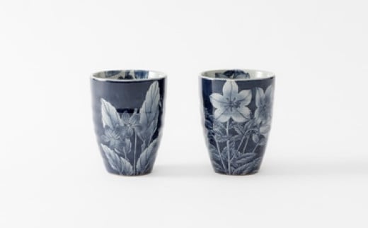 
                  【セット】【辻修窯】フリーカップ 2個セット(桔梗とすみれ)
                