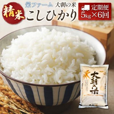 ふるさと納税 北広島町 【毎月定期便】コシヒカリ 精米 5kg 大朝の米こしひかり 栄ファーム全6回