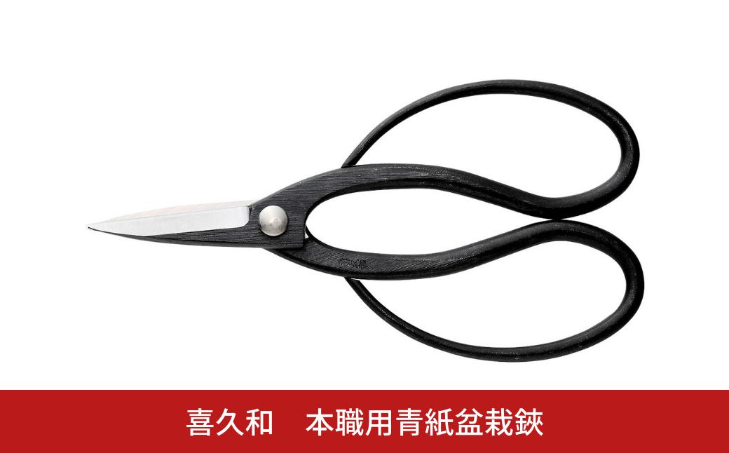 
            本職用青紙盆栽鋏 盆栽 盆栽道具 はさみ ハサミ 鋏 [喜久和] 【019S113】
          