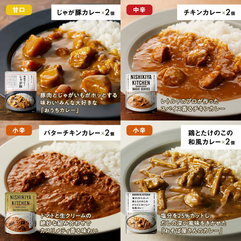 【定期便4回】レトルト ごちそう カレー ＆ スープ 28個 食べ比べ NISHIKIYA KITCHEN レトルト食品 レトルトカレー 角煮 コーンスープ 非常食 災害 備蓄 贈り物 プレゼント ギ
