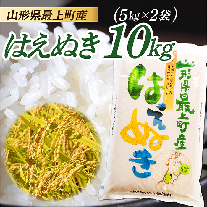 【令和7年産】山形県産 はえぬき 10kg (5kg×2袋)