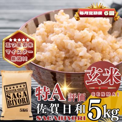 ふるさと納税 基山町 【毎月定期便】【玄米】さがびより5kg(基山町)全6回