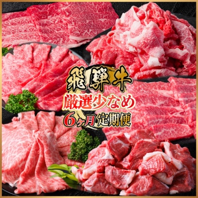 【毎月定期便】飛騨牛　厳選少なめ定期便　計2.1kg　カルビ・赤身(BBQ用)ロース すね肉全6回【配送不可地域：離島】【4075150】