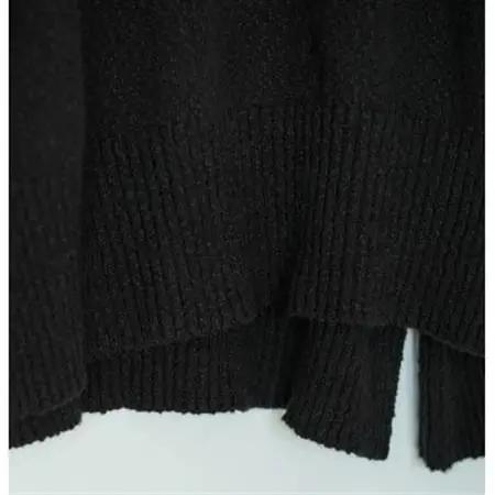 【ezu】monochrome sweater black /コットン100%◆黒◆Mサイズ【1720353】