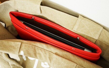 No.252-12 PVCレザーパソコンケース（クラッチバッグ）「match」11インチ用（オレンジ）