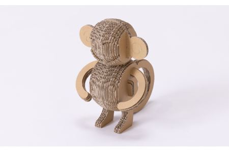 No.221 段ボール製工作キット　干支シリーズ　サル