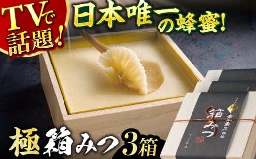 【先行受付 令和7年12月より発送】極箱みつ 3個セット 計1200g (400g×3個) 蜂蜜 はちみつ ハチミツ 高級 濃厚 バター ハニー クリーム 箱蜜 蜂蜜 広川町 / 株式会社九州蜂の子本舗 [AFAI015]