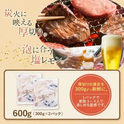Z61-43 寄附額改定↓↓ 【訳あり】厚切り 牛タンステーキ 塩レモン（600g） 牛タン