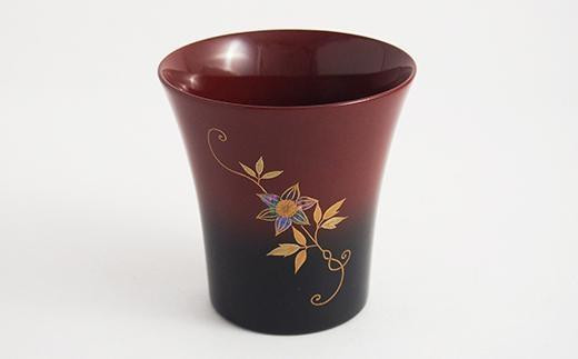 金沢漆器　ぐい呑み　加賀蒔絵　曙杯　鉄線