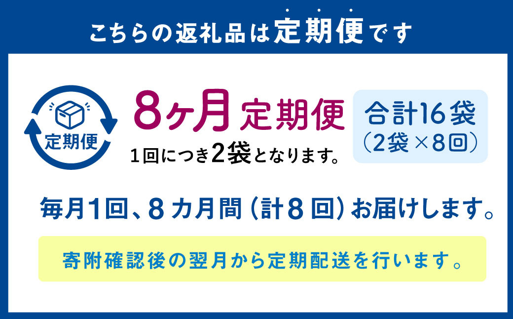 【1ヶ月毎8回定期便】 パクパクおこめパンケーキミックス（とうもろこし）スタンドパック 計16パック （2パック×8回）