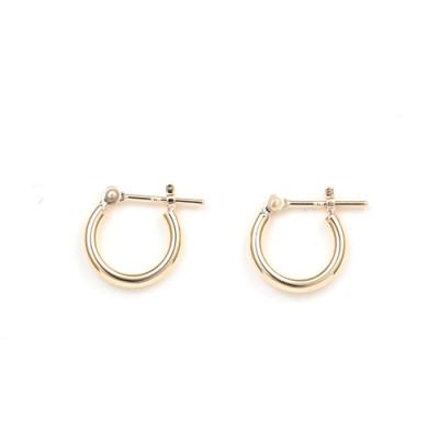 ふるさと納税 昭和町 K18　フープピアス　111624　　　　　　　太さ1.5mm ・直径10.0mm