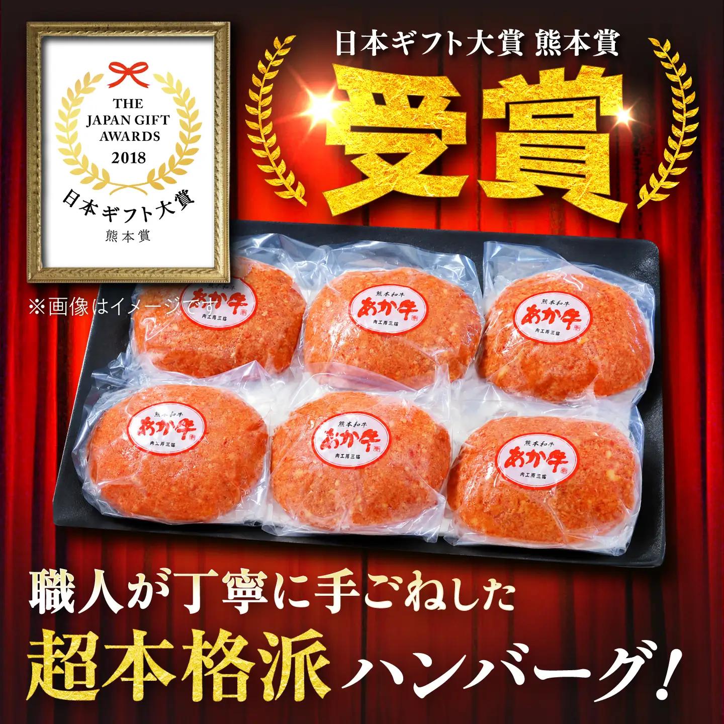 全6回定期便 熊本和牛 あか牛 ハンバーグ セット 約120g×6個 BHAS034 ハンバーグ