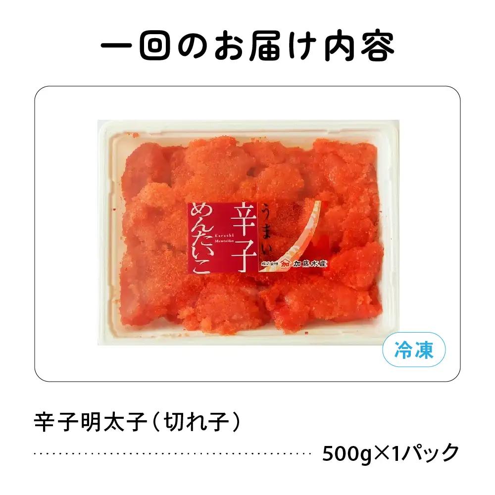 〈9月配送〉訳あり 辛子明太子 500g バラ子 切れ子 めんたいこ