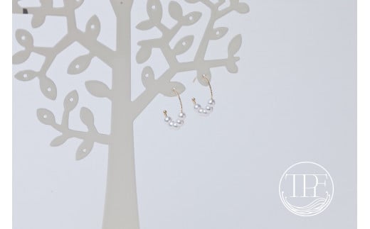 真珠 アクセサリー ピアス K18 18K 金18 18金 ゴールド ジュエリー 三重県 伊勢志摩 伊勢 鳥羽 志摩 志摩市 ギフト 贈り物 贈答 贈答用 プレゼント 人気 結婚式 記念日 母の日 成人式 バレンタイン ホワイトデー アコヤ真珠 本真珠 養殖場 ベビー5粒フープピアス