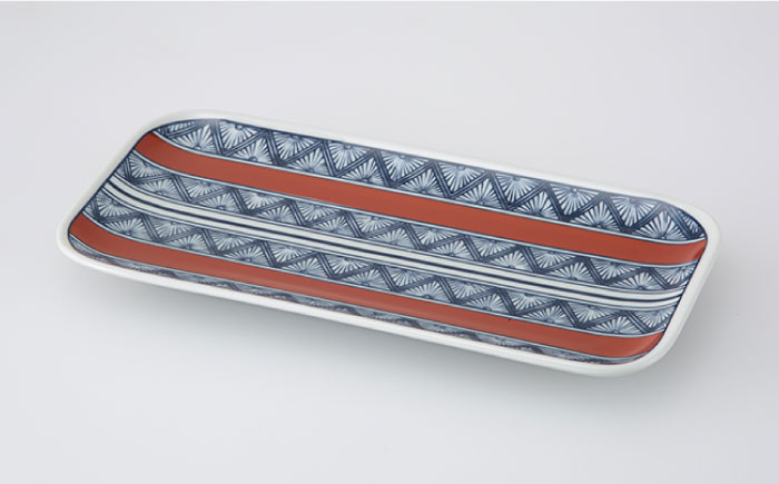 【波佐見焼】染錦文様 長角皿揃 角皿 5点セット【西海陶器】 1 20638 [OA241]