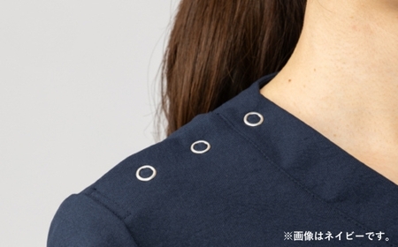 レピウスの白衣 【レディース】スクラブ リンクル / ネーム刺繍付き (カラー：ネイビー、サイズ：L)_0113-019-T05-3-4