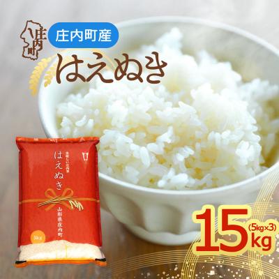 ふるさと納税 庄内町 【令和8年産】庄内町産 はえぬき 15kg 5kg×3袋 ブランド米 国産