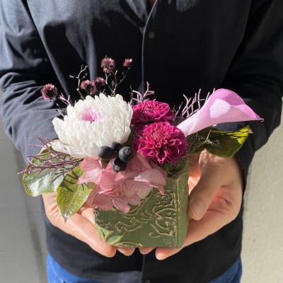 ふるさと納税 春日部市 プリザーブドフラワーアレンジ【紫乃(しの)】春日部市 シュガーパイン |  | 02