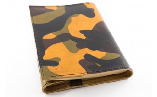 レザーブックカバー四六判サイズ（フリーモデル）【カモフラージュライト】