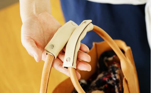 No.234-14 PVCレザーバッグ持ち手カバー「motte」4個セット　Lサイズ（ブラック）