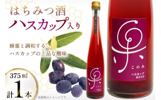 ハスカップ入り 蜂蜜酒 375ml×1本 [エンジョイ道北 北海道 中川町] 酒 お酒 おさけ はちみつ酒 ハスカップ アルコール はちみつ