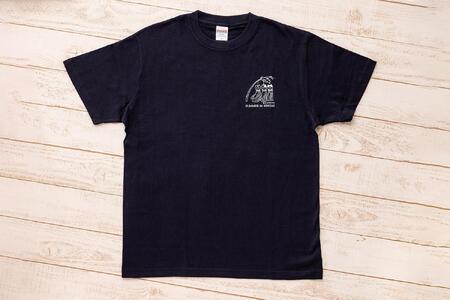 仙台・宮城の観光Tシャツ　「猫に七夕」Tシャツ　Lサイズ　［S-04］