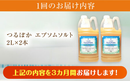 【3回定期便】うるおい入浴液「つるぽかエプソムソルト」 2リットル 2個 / お風呂 酵素風呂 乳酸菌 自然 / 恵那市 / 回生堂[AUAU018]