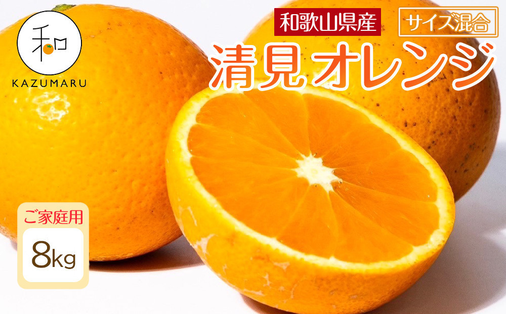 
            家庭用 森本農園の手選別 清見オレンジ 約8kg 和歌山県産 サイズ混合 ［北海道・沖縄・離島配送不可］［RN48］［2026年2月上旬から5月中旬頃順次発送予定］
          