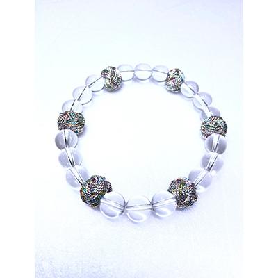 ふるさと納税 伊賀市 (組紐×水晶)ブレスレット　八千代銀　