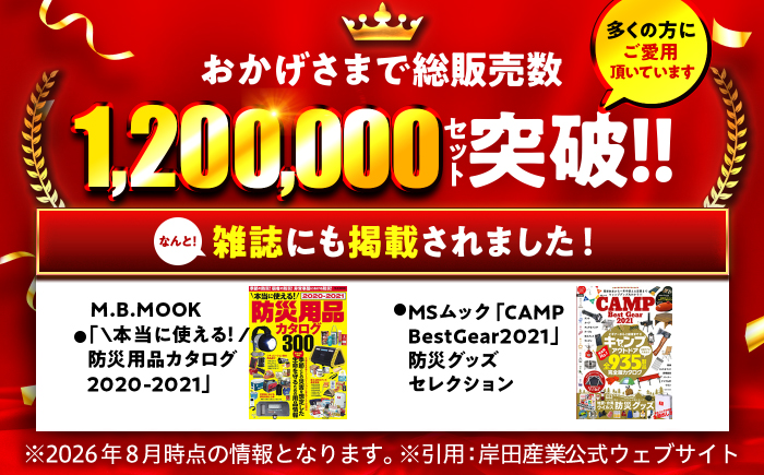 緊急防災３４点セット / 防災グッズ 1人用 災害  備蓄 / 小浜市 / 岸田産業 [BFDJ002-2]