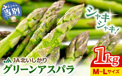 JA北いしかり　グリーンアスパラ 1kg