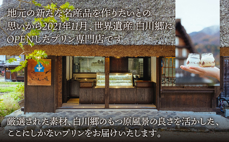 定期便 3回お届け 白川郷 ぷりんの家 なめらかぷりん 3個セット プリン 白川村 スイーツ 世界遺産 合掌造り 手作り 和三盆使用 岐阜県 プリン専門店 21000円 [S734]