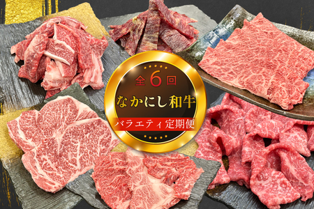 【定期便 全6回】宮崎県西ノ原牧場・なかにし和牛バラエティ定期便（牛肉 黒毛和牛 すき焼き しゃぶしゃぶ 焼肉 赤身 ステーキ 定期便）