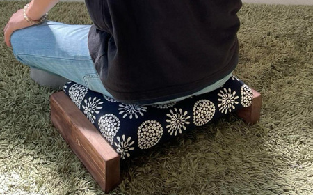 あぐらイス（デニム）｜あぐら椅子 座椅子 ローチェア スツール 椅子 コンパクト 木製 天然木 おうち時間 リビング 子供用 キッズチェア 敬老の日 ギフト プレゼント