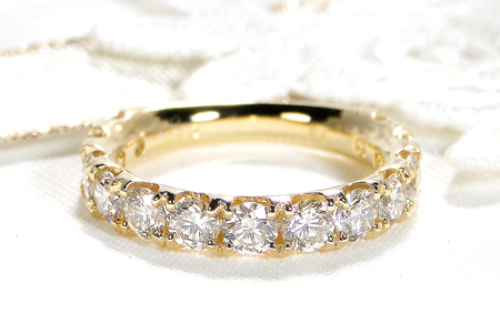 K18YG【2.00ct】ダイヤモンドハーフエタニティリング csr0330-18y SWAV069