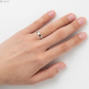 純チタン平打リング (幅3mm) 11号 | アクセサリー リング