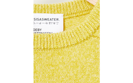 ≪先行予約≫【THISISASWEATER.】A4: A SWEATER IS COLOR.  Yellow moku イエロー カシミヤセーター 服 洋服 ユニセックス メンズ レディース ブランド