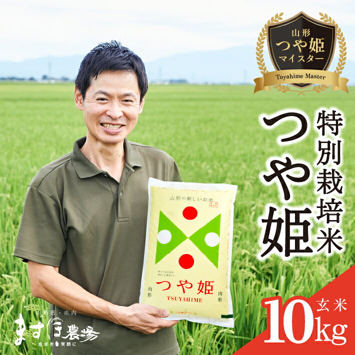 【ふるさと納税】≪新米予約≫ つや姫マイスターが作った つや姫 玄米 計10kg 5kg×2袋 特別栽培米 令和8年産 山形県酒田産 ご希望時期頃お届け 米 お米 庄内米 ブランド米 ご飯 ごはん 東北 酒田市 庄内地方 庄内平野 農家直送 産地直送