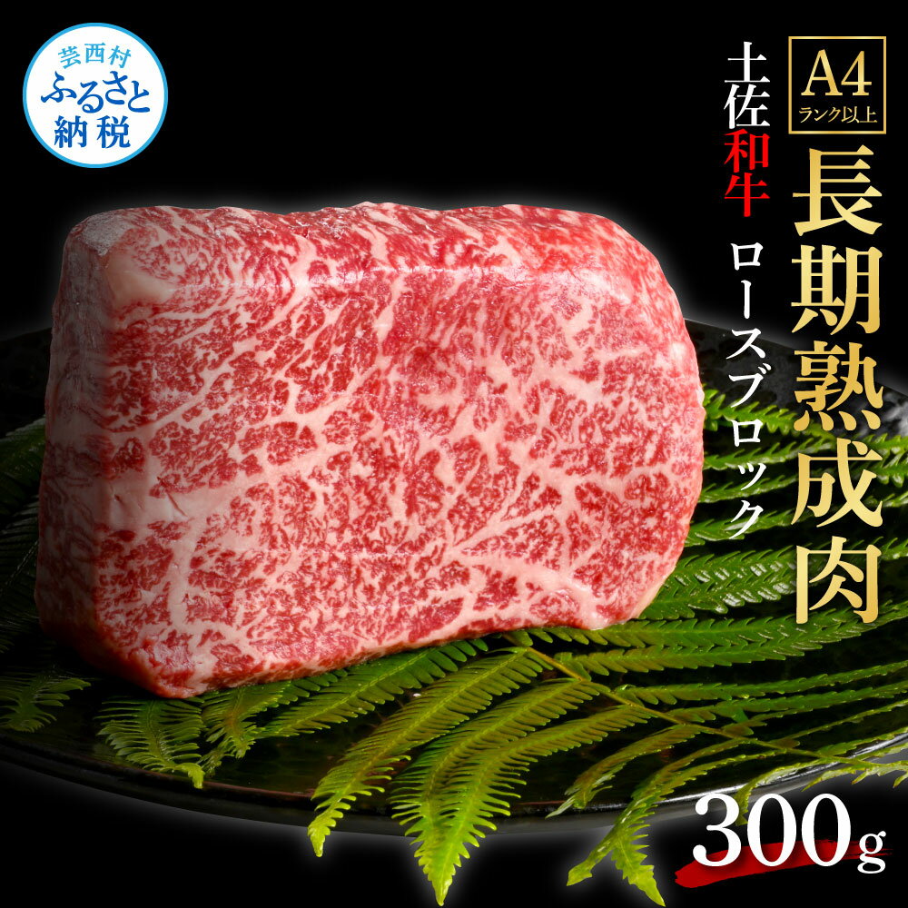 【ふるさと納税】天下味 エイジング工法 熟成肉 土佐和牛 特選ロースブロック 300g エイジングビーフ ロース 牛 ブロック 国産 肉 牛肉 和牛 人気 老舗焼肉店 冷凍 食品 新鮮 真空パック 高級 お祝い 高知 高知県 芸西村 故郷納税 19000円 返礼品 贈り物 贈答 ギフト