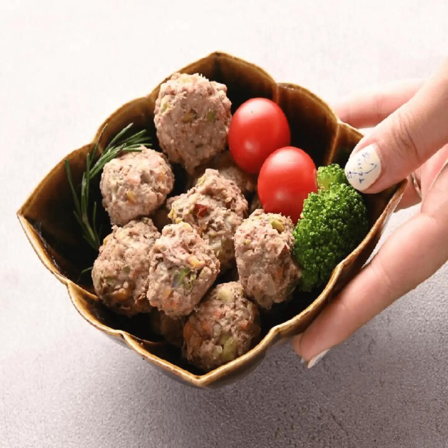 【Tesoro】わんこ用／和牛レバーと鶏肉のミートボール　ベジタブル3袋　ミートボール