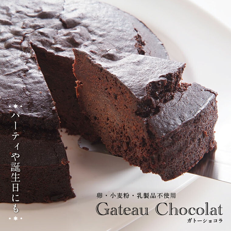 【ふるさと納税】＼卵・小麦粉・乳製品不使用／ アレルギー対応 ガトーショコラ 冷凍 ケーキ お菓子 米粉 豆乳 スイーツ 洋菓子 美味しい 卵不使用 小麦不使用 乳製品不使用 動物性原料不使用 誕生日 お祝い ギフト プレゼント お土産 パーティ デザート おやつ