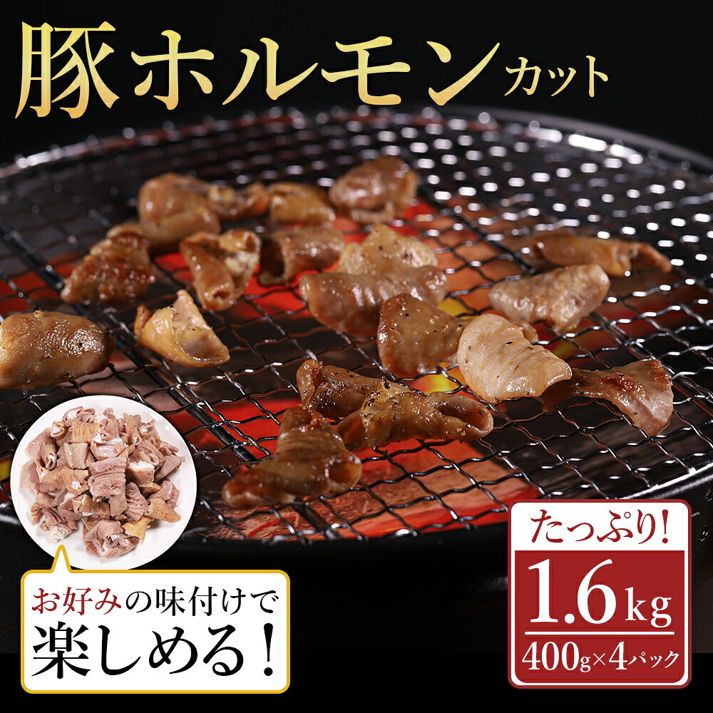 【ふるさと納税】 豚ホルモン 1.6kg (400g×4パック) 豚もつ ホルモン 肉 豚肉 訳あり 小分け 大容量 もつ鍋 もつ煮 ホルモンカット 冷凍 鉄板焼き もつ煮込み 焼肉 焼きそば ストック 熊本県 水上村